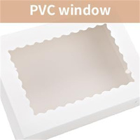 Boîtes de boulangerie blanches pour demi-plaques de gâteaux avec support, grandes boîtes à friandises pour pâtisseries, gâteaux, beignets, cupcakes, tartes et emballages