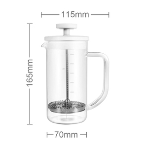Stampa francese caffè pentola 350ml pistone, su ordinazione di plastica bianca di campeggio di viaggio di vetro classico per tè e caffè stampa francese - Product Image 2