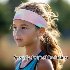 Tu Wicking cậu bé da đen tập thể dục làm việc ra trẻ em ponytail lỗ mồ hôi ban nhạc sweatband chạy <span class=keywords><strong>Headband</strong></span> thể thao mát mẻ bảo vệ cô gái Logo - Product Image 2