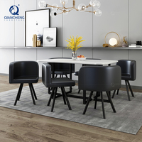 Tables de restaurant design moderne avec 6 chaises commercial utilisé restauration rapide loisirs luxe lieu d'économie table basse ensemble métal fer
