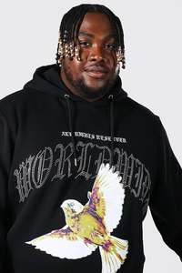 Sudadera con capucha de gran tamaño unisex para invierno, logotipo personalizado con estampado de diamantes de imitación, 100% algodón, manga larga, técnicas bordadas, venta al por mayor, OEM sólido - Product Image 6