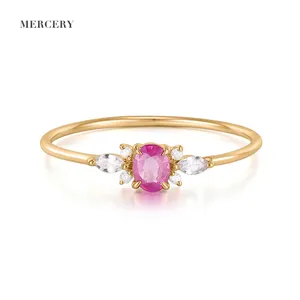 Mercery bijoux 2022 mode tendance bijoux magnifiquement conçu de haute qualité 14K or massif pierres précieuses anneaux pour les femmes