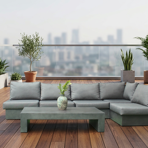 Sofá Seccional Moderno en Forma de L con Respaldo Desmontable y Brazos Rectos para Sala de Estar - Product Image 1