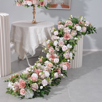 Set Bunga Mawar Hydrangea Buatan Model MTY 217, Dekorasi Latar Belakang Pernikahan, Rangkaian Bunga Gantung, Hiasan Lorong, Pajangan Mal