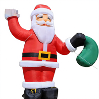 Santa Claus Inflable Gigante de PVC de 26 pies, Marca LT, para Publicidad, Fiestas Festivas, Navidad, Modelo de Bolsa de Regalo Verde, Personalizable