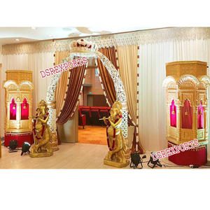 Fascinante Decoración Moderna para Entrada de Boda India, Decoraciones de Fibra de Vidrio para Eventos y Escenarios con Color y Tamaño Personalizados - Product Image 1