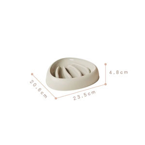 Mangkuk hewan peliharaan berbentuk kerang Anti tipping ramah lingkungan mangkuk hewan peliharaan kucing anjing lucu cocok mangkuk pengumpan lambat hewan peliharaan - Product Image 3