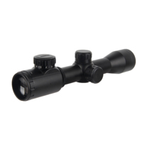 Lunette de Tir Optique 4x32EG avec Réticule Lumineux Rouge Vert, Viseur Télescopique Réglable pour la Chasse, avec Laser Tactique