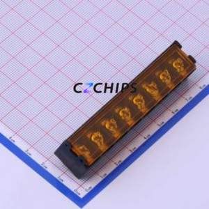 DBT50G-9.5-8P-BK-P OGC Barrier Terminal Block Through hole,P=9.5mm Connector With Cover Plate 9.5mm 1x8P Straight Pin - Product Image 1