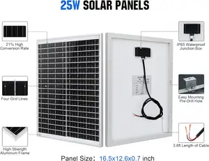 Shinesolar Mono Tấm pin mặt trời nhỏ 12V 18V 24V 36V 20W 25W 30W 50W 100W 120W 150W bảng điều khiển năng lượng mặt trời mô-đun năng lượng mặt trời - Product Image 5