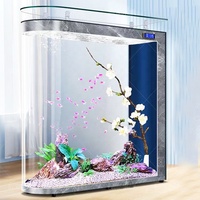 Décoration d'intérieur, aquarium en acrylique LED ovale rond, colonne, balle, réservoir à poissons