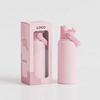Bouteilles d'eau isothermes en acier inoxydable à double paroi, sans BPA, personnalisées, 32 oz et 24 oz, pour boissons chaudes et froides, avec couvercle à paille 2-en-1