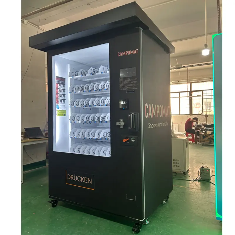Máquina de venda automática de bebidas e refrigerantes Zhongda personalizada Alemanha Máquina de venda automática de alimentos com verificação de idade 18 +
