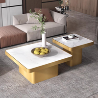 Table basse moderne de luxe en acier inoxydable de haute qualité pour salon, salle à manger, chambre, cuisine, hall, villas, hôtels