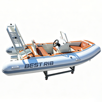 Bateau pneumatique personnalisé RIB 390 avec coque en aluminium, certifié CE, 13 pieds (3,9 m), robuste, pour les sports nautiques et les loisirs en famille