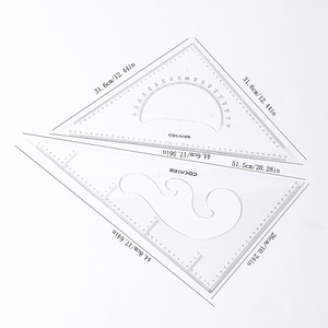 45 Cm Minh Bạch Đa-Chức Năng Tam Giác Lớn Cai Trị Bộ Giảng Dạy Đặt Vuông Cho Sinh Viên Giáo Viên - Product Image 5