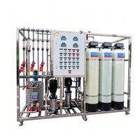 Système de traitement de l'eau industriel EDI 3000 l/h avec pompe, osmose inverse et contrôle PLC pour la dessalement d'eau saumâtre/pure et d'eau de mer