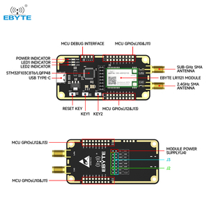 ชุดประเมินผลโมดูลไร้สาย Ebyte ODM E80-900MBL-01 915Mhz USB LR1121 Sub-GHz 2.4GHz Satellite S-band LoRa - Product Image 4