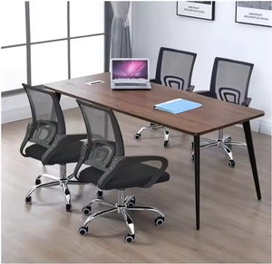 Chaise de bureau pivotante réglable à dossier moyen en maille bon marché 2026 avec accoudoirs pour le personnel informatique - Product Image 4