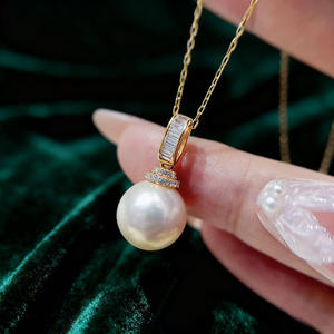 Accesorios de Perlas DIY, Colgante de Plata S925, Base Vacía para Barra de 10-15 mm, Collar de Moda para Mujer, 31463DIY, Dijes de Diamantes - Product Image 3