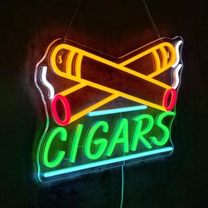 Cigar neon LED dimmable USB powered ambient light store window decoration light entrance indicator light luminous <b>sign</b> custom 5V - Product Image 6