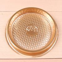 Boîte à cupcakes simple en or de 4 pouces Boîtes à gâteaux en plastique mousse ronde transparente avec couvercle pour mariage, fête et anniversaire