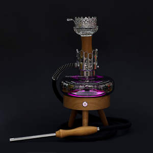 <span class=keywords><strong>Chicha</strong></span> Soucoupe Volante en Bois Massif avec Interrupteur Tactile, Lumière LED Technique, Atmosphère Métallique, Narguilé, en Stock - Product Image 4
