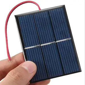 微型迷你太阳能电池1.5V 400mA 600mW紧凑型80 x 60毫米太阳能电池板供电家庭DIY项目玩具和电池