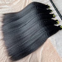 Lots de Cheveux Vierges Humains Non Traités Raides Type Yaki – Tissage Capillaire Droit Kinky Double Drawn Vietnamiens