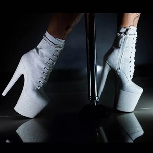 20CM Custom Design Sexy Ladies Booties Ankle Exotic Dancewear Platform Ankle Stripper <b>Boots</b> - Product Image 4