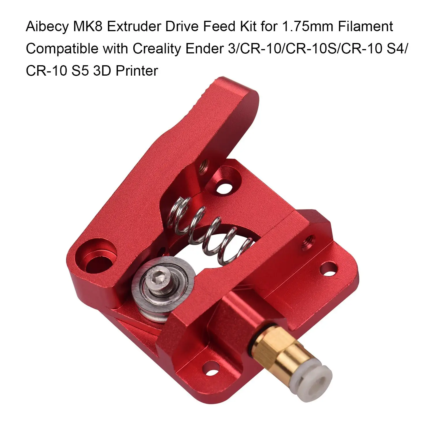 MK8 Extruder Drive Feed Kit Aluminum Alloy Block Right Hand for 1.75mm Filament Compatible with Creality Ender 3/CR-10/CR-10S/CR