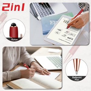 Stylo tactile promotionnel à bille souple 2-en-1 avec logo personnalisé, stylo bille en métal – Nouveauté très demandée - Product Image 3