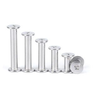 Los más vendidos: Tornillos de bloqueo de cabeza plana redonda de acero inoxidable 304, remaches de clavos para álbumes de recetas y libros de registro. - Product Image 5