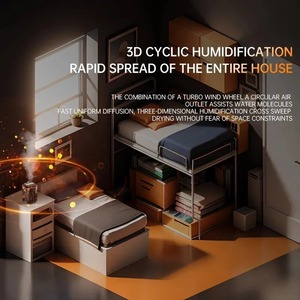 Nouvel humidificateur créatif, atomiseur domestique, grande capacité 3L, trois jets, USB, silencieux, pour bureau, chambre, dortoir, avec veilleuse - Product Image 3