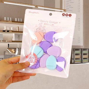 Mini Fingertip <b>Powder</b> Puff <b>Egg</b> Shape Hydrophilic Non Latex Portable Wet Dry Use One Pack Ten Pieces - Product Image 2
