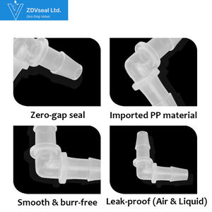 ZDVseal sama mengurangi L tipe siku konektor kopling selang fitting 1/16 "x1/16" 8.7mm x 9.5mm 3/8 "x1/<span class=keywords><strong>2</strong></span>" - Product Image 3