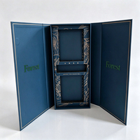 Boîte cadeau de thé rigide personnalisée Forest Packing, style livre, avec dragon et phénix en relief 3D et estampage à chaud doré, pour cadeaux d'affaires
