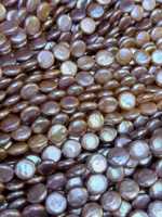 Perles d'eau douce naturelles en vrac Edwin - Rose violet en forme de pièce de monnaie 10,5-11,5 mm Grade AAAAA Propres Lisses Impeccables pour la vente en gros