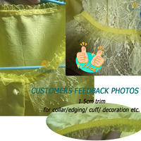 Sangle élastique jacquard en Spandex/Nylon de 15 mm, directement de l'usine, avec dentelle à volants en forme de feuille de lotus, dentelle élastique personnalisée
