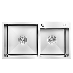 Moderno commerciale multiuso in acciaio inox lavello cucina ristorante lavelli doppi lavandini - Product Image 2