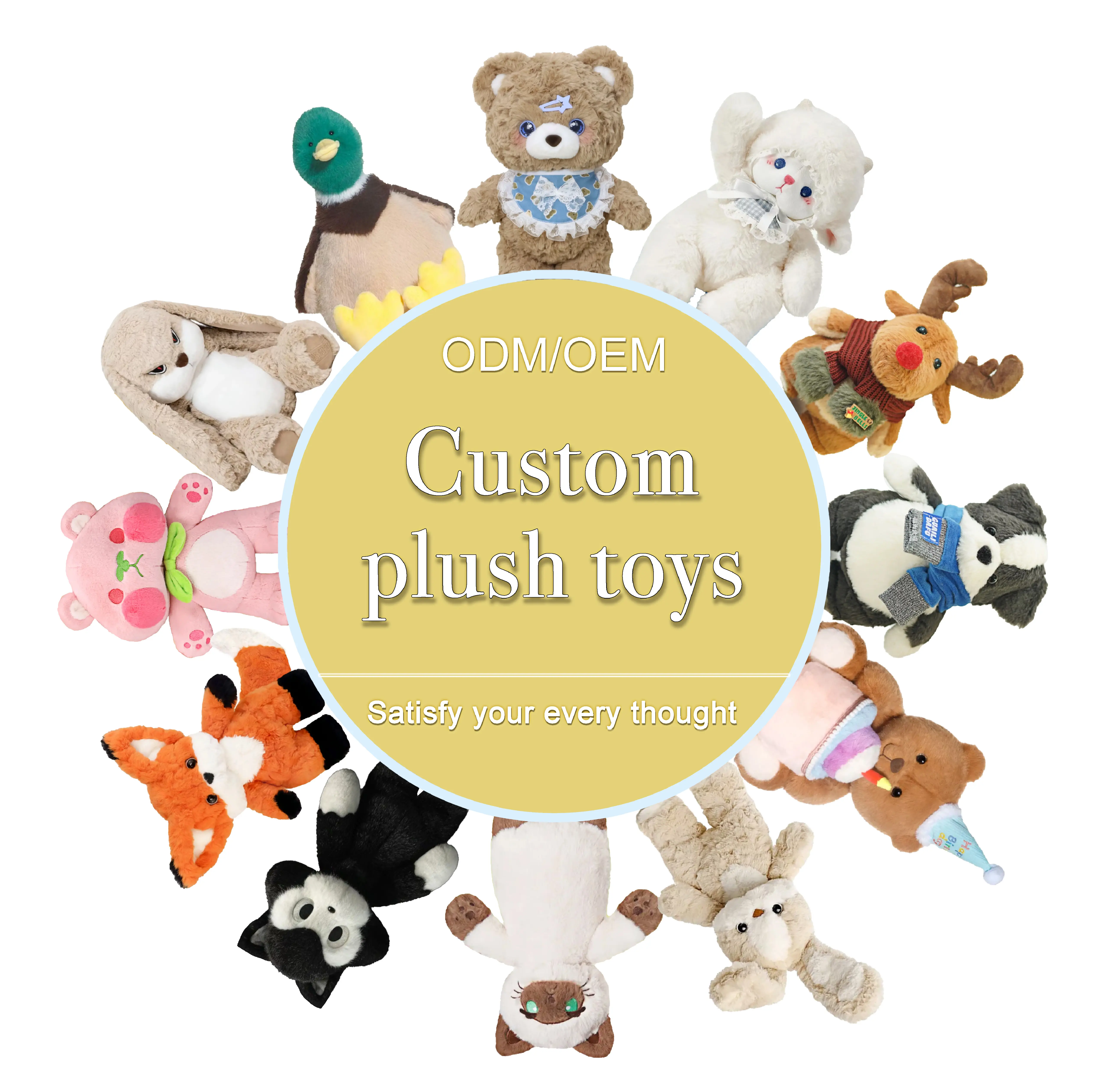Plush Kawaii Maker Plush Toy Custom Design Make Your Own Plush Toy Customized stuffed animal doll ODM Kpop holiday gift