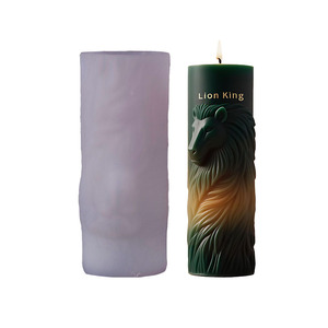 Moule en silicone pour bougie parfumée DUMO Lion King Fournitures de fabrication de bougies cylindriques utilisées pour <span class=keywords><strong>la</strong></span> fabrication de moules à gypse pour diffuseur - Product Image 6