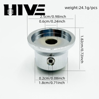 Perilla de volumen metálica de 6 mm de alta calidad para guitarra eléctrica y bajo, con orificio y llave, venta al por mayor de fábrica HVE