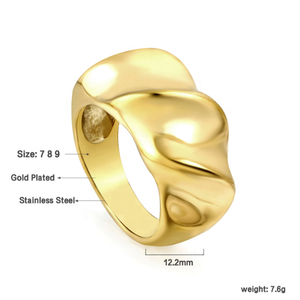 Châu Âu Và Mỹ Xu Hướng Thép Không Gỉ pvd-Tráng 18K Vàng Thời Trang Không Thường Xuyên Mở Với Cao-End Phong Cách Của Phụ Nữ Vòng - Product Image 5