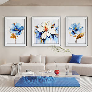 Peinture de décoration d'entrée de luxe moderne fleurs abstraites minimalistes pour salon chambre allée articles de maison Art décoratif - Product Image 4