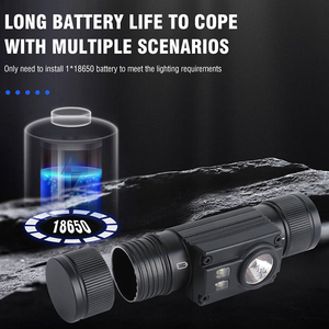 <span class=keywords><strong>Linterna</strong></span> <span class=keywords><strong>Frontal</strong></span> LED <span class=keywords><strong>BORUiT</strong></span> Factory Adventure Hunting de 850LM, Impermeable, Alcance de 100M, Batería 18650 Recargable - Product Image 4