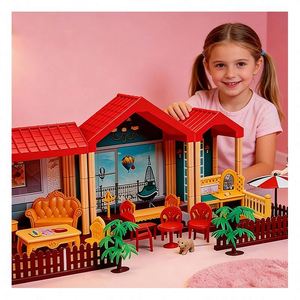 DIY Miniature House <b>Kit</b> Plastic for <b>Model</b> Assembly Creative Mini House Toy with Furniture Accessories Gift - Product Image 3