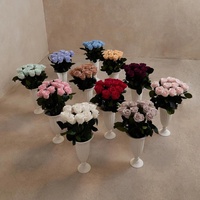 Neue Produkte: Ewige Rosen als Geschenke, Tischdekoration, Venus-Stil Langstielige Konservierte Rose mit Vase