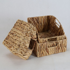 <span class=keywords><strong>Wicker</strong></span> giỏ Snack tổ chức cho văn phòng, giỏ <span class=keywords><strong>wicker</strong></span> nhỏ có tay cầm, (3 Giỏ trung bình) - Product Image 3