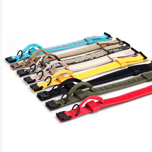 <span class=keywords><strong>Collar</strong></span> de perro de PU sólido personalizable, cinta de nailon verde de camuflaje de estilo de lujo para perros pequeños y grandes, equipo de entrenamiento táctico para mascotas - Product Image 2